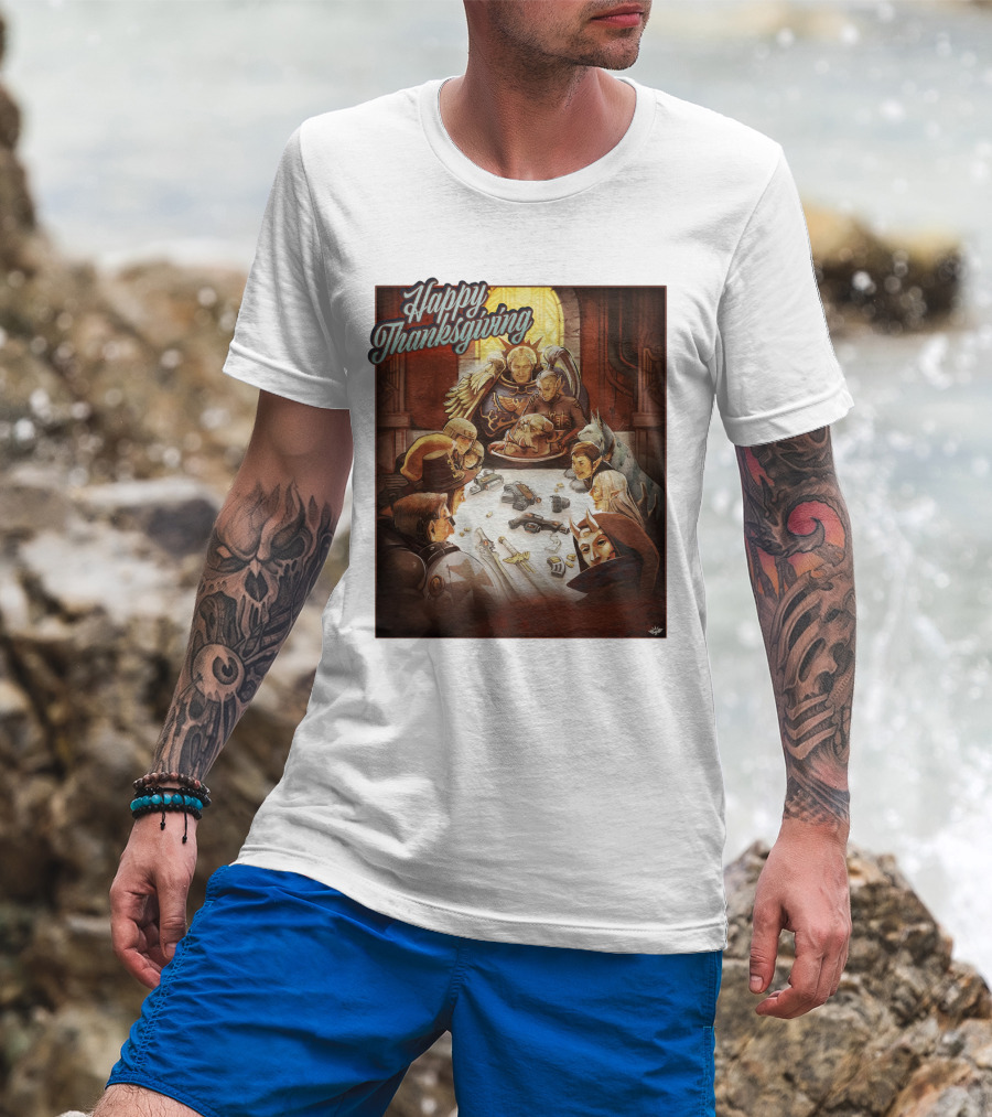 Warhammer Happy Thanksgiving Table Gathering T-Shirt
