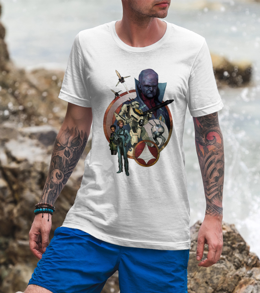 Robotech RBT Roy Fokker Lisa Hunter Zentraedi Logo Battle T-Shirt