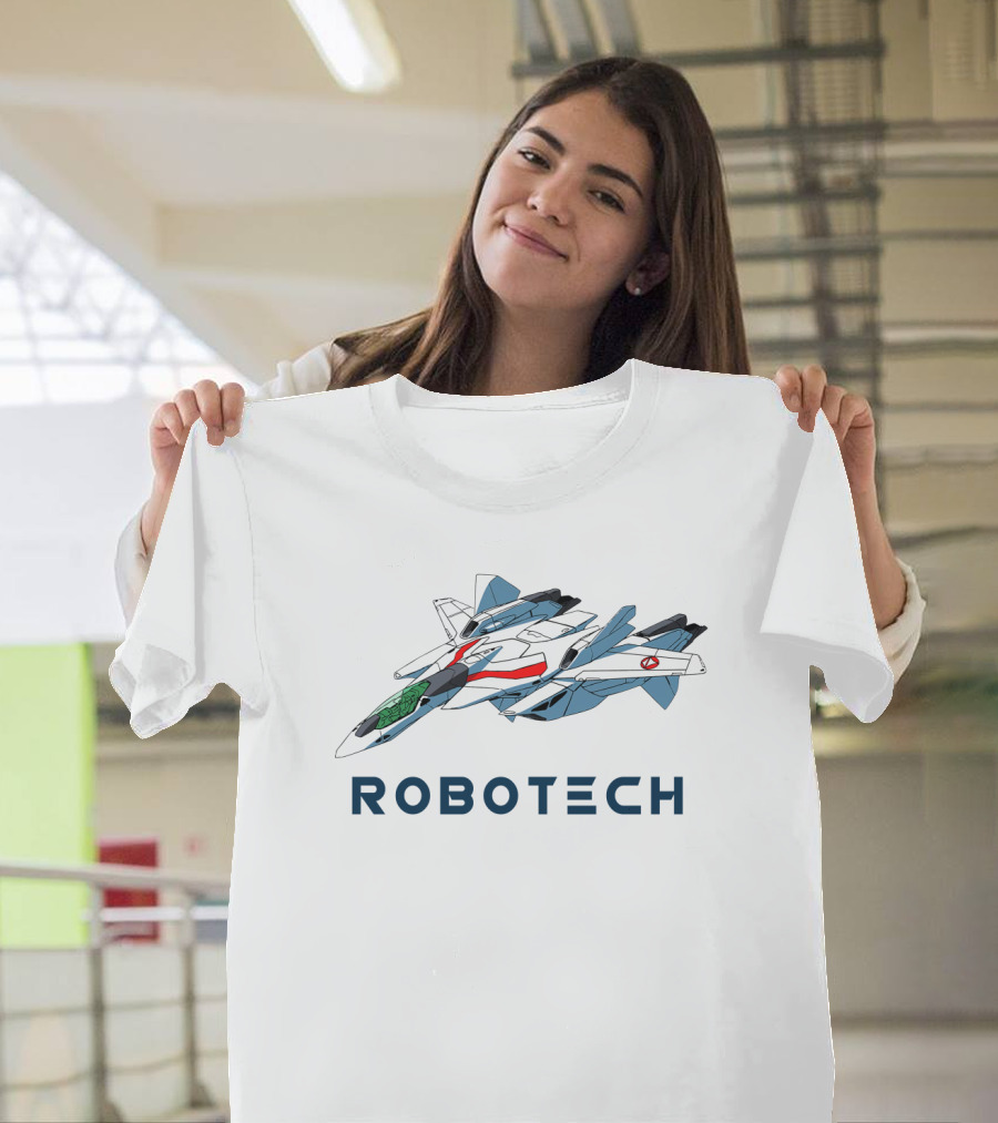 ROBOTECH Fighter Jet Icon with Retro Anime T-Shirt