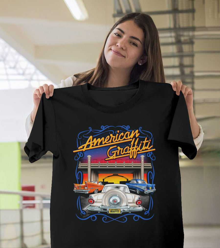 American Graffiti Classic Cars Scene T-Shirt