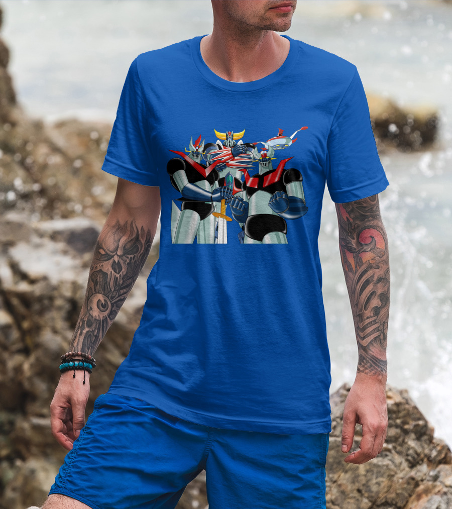 Mazinger Grendizer Robot Trio Battle Stance T-Shirt
