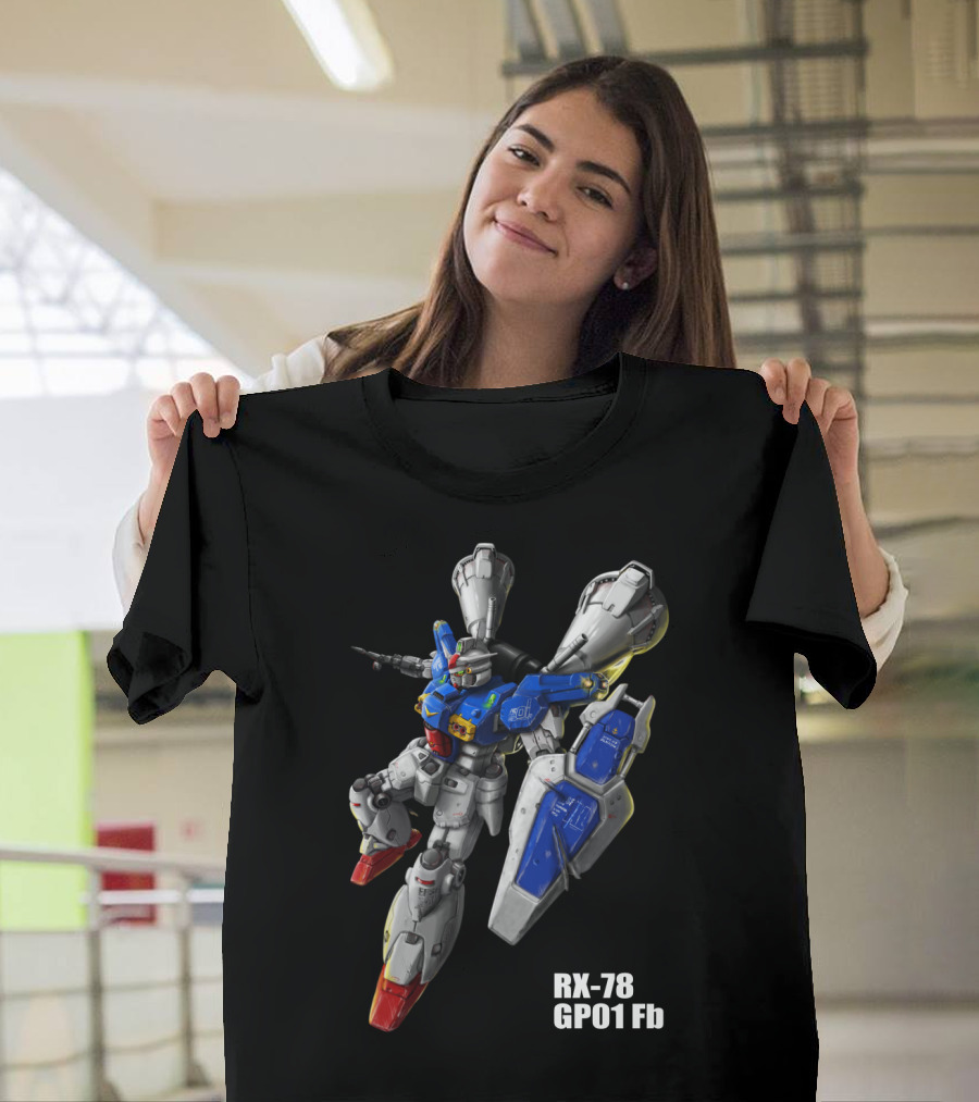 RX-78 GP01Fb Mobile Suit in Dynamic Action Pose T-Shirt