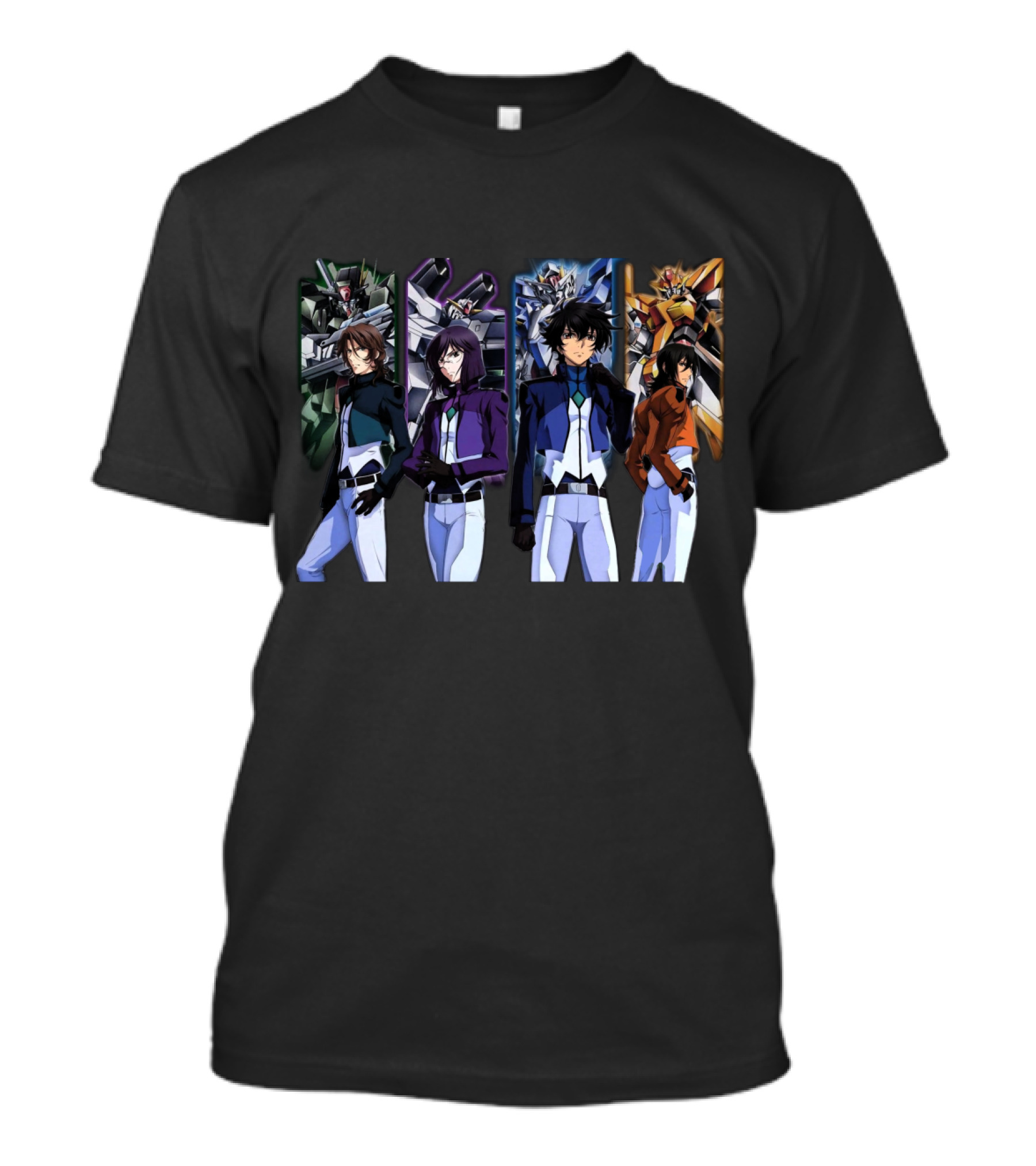 Mobile Suit Gundam 00 Celestial Being Characters And Gundams T-Shirt
