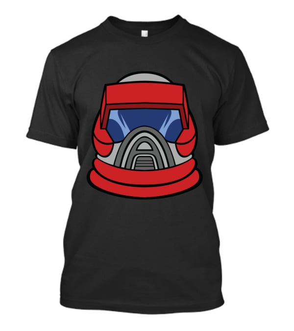 Mask Spectrum Red Futuristic Helmet T-Shirt