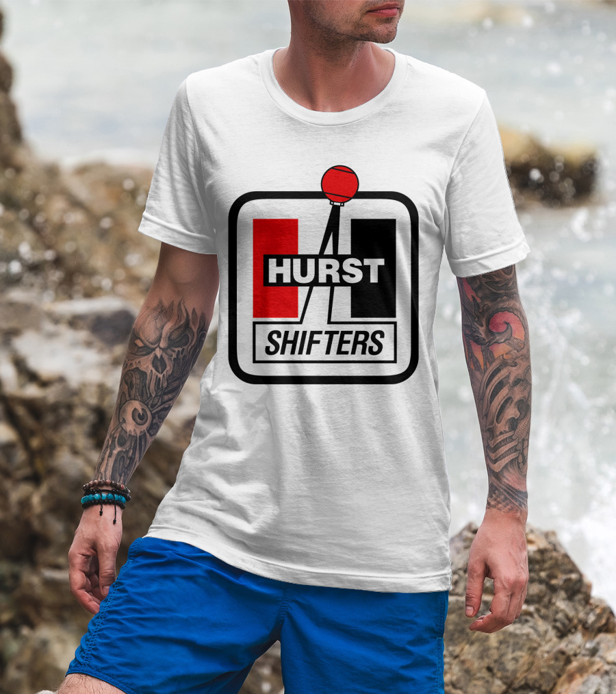 Hurst Shifters Logo Red And Black Gear Stick T-Shirt