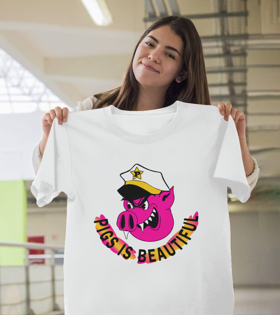 Captain Spaulding Pink Pig With Hat Pigs Is Beautiful T-Shirt