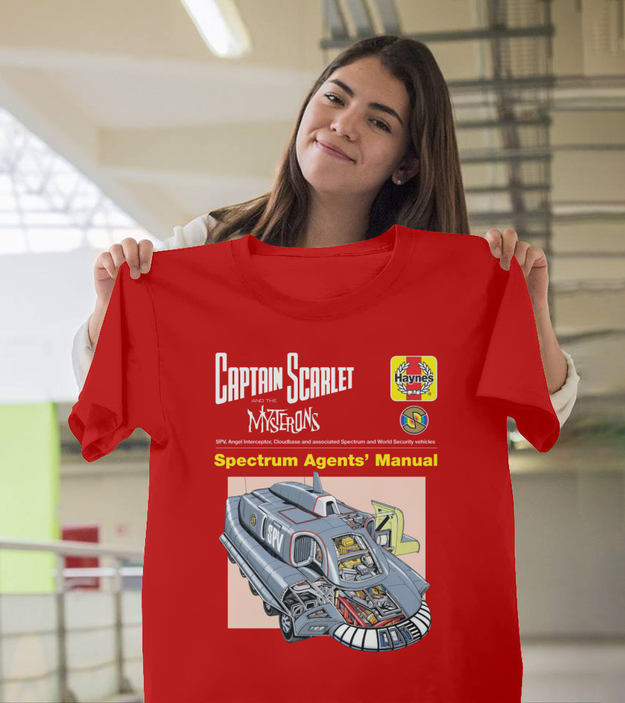 Captain Scarlet and the Mysterons Spectrum Agents' Manual SPV Haynes Cloudbase Spectrum World Security Vehicles T-Shirt