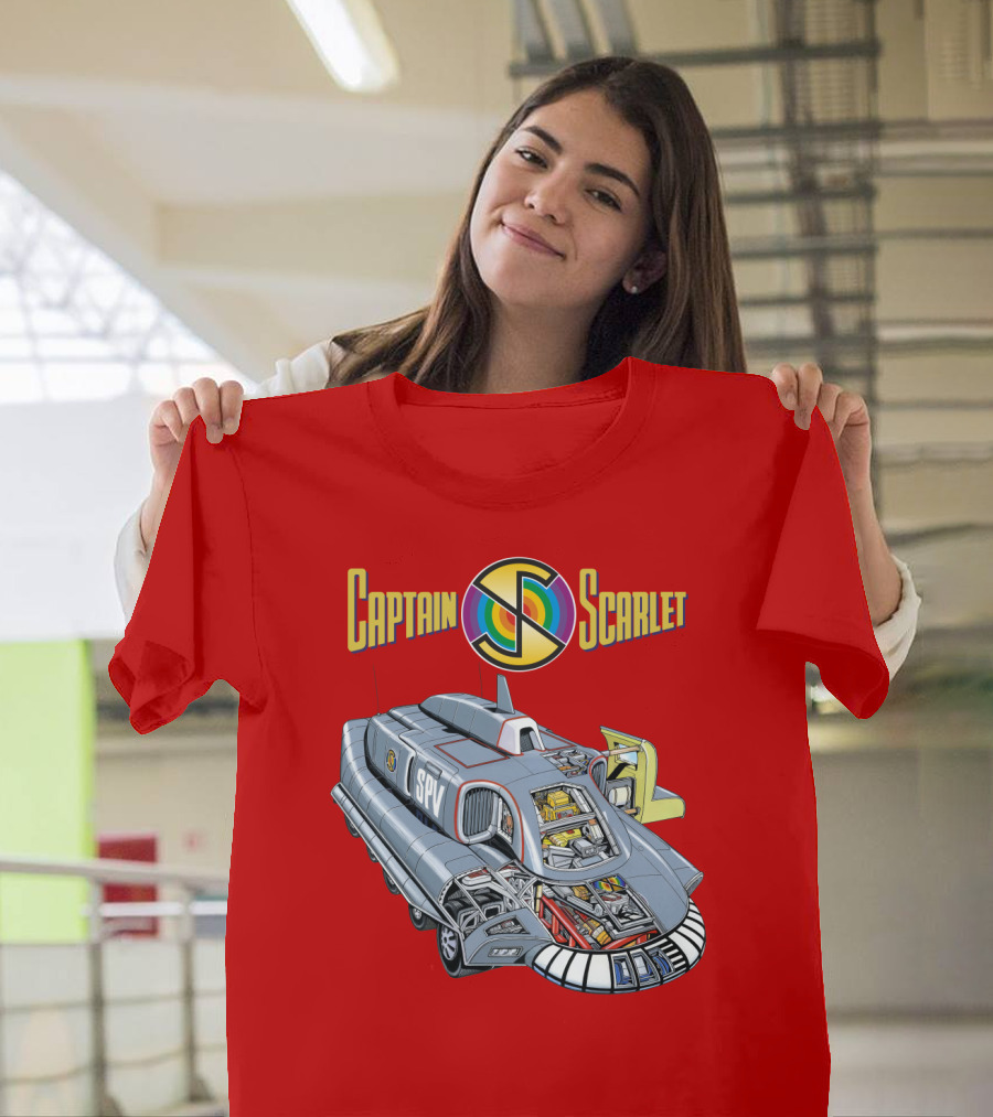 Captain Scarlet SPV Spectrum Pursuit Vehicle Blueprint T-Shirt