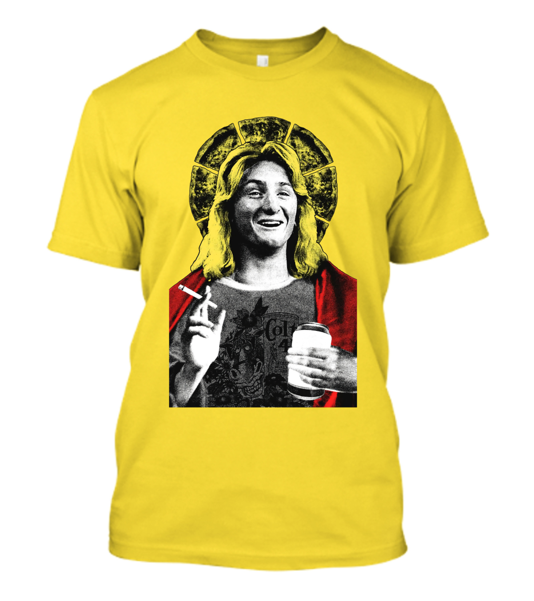 Fast Times At Ridgemont High Jeff Spicoli Halo Smoking And Holding Drink T-Shirt