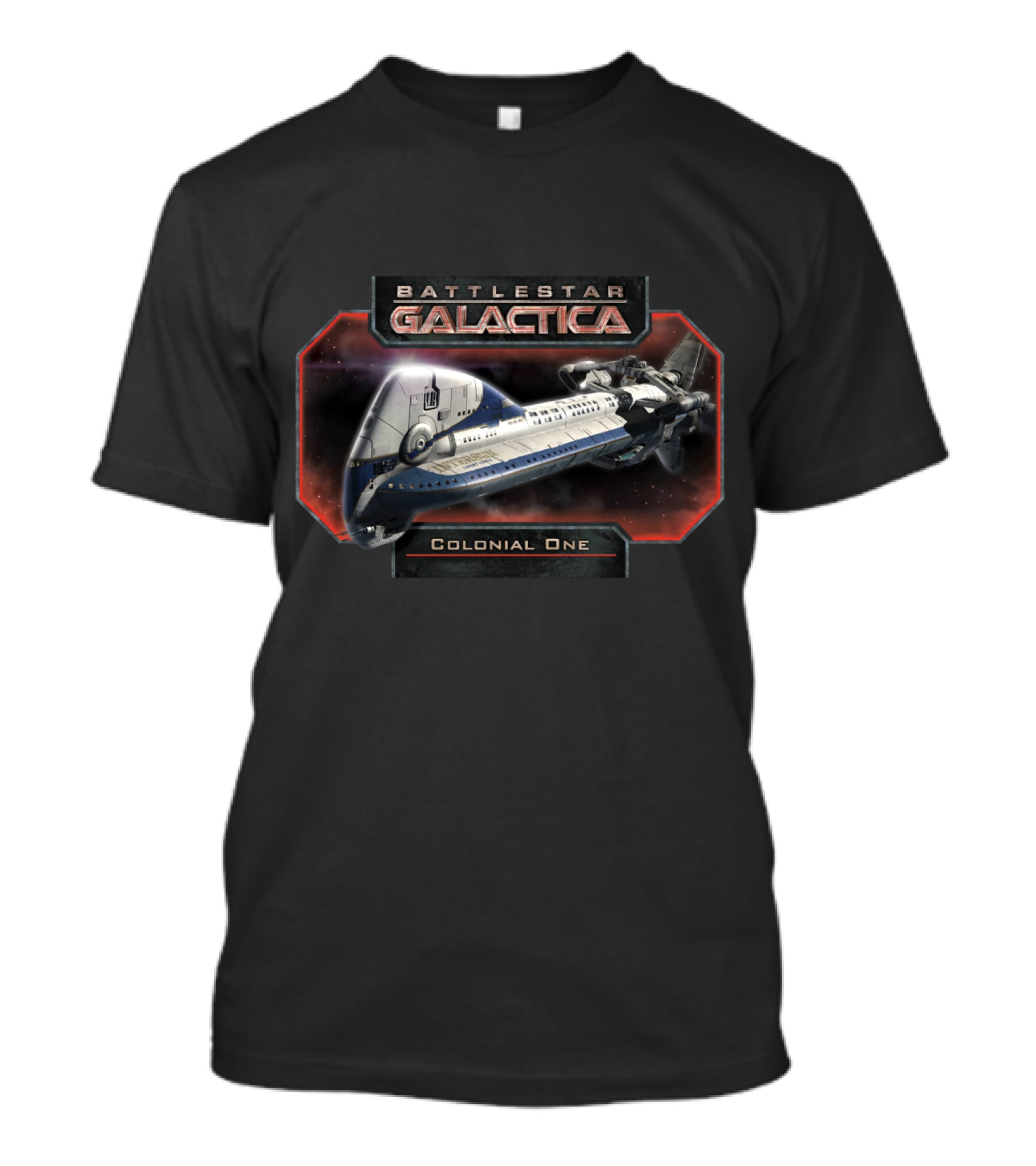 Battlestar Galactica Colonial One Spaceship Image T-Shirt