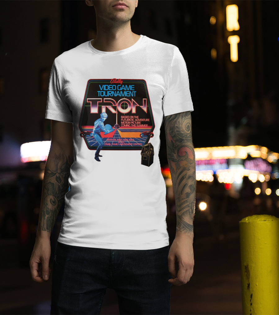 Bally Video Game Tournament Tron Based On The Futuristic Adventure Motion Picture Coming This Summer T-Shirt
