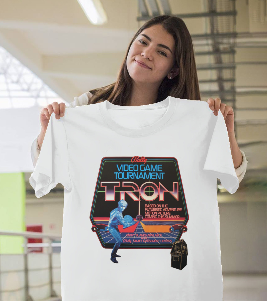 Bally Video Game Tournament Tron Based On The Futuristic Adventure Motion Picture Coming This Summer T-Shirt