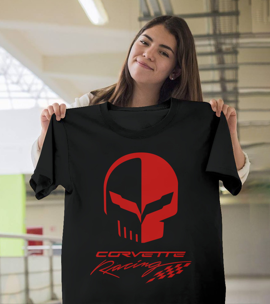 Corvette Racing Skull Red T-Shirt