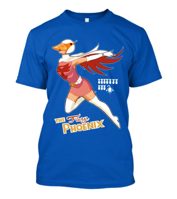 The Fiery Phoenix Winged Hero Vintage Flight T-Shirt