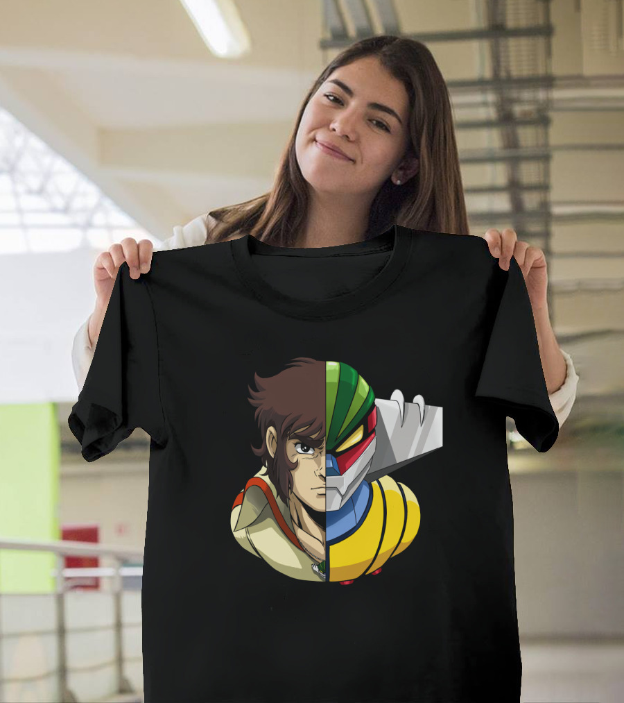 Hiroshi Shiba and Jeeg Robot Anime Fusion T-Shirt