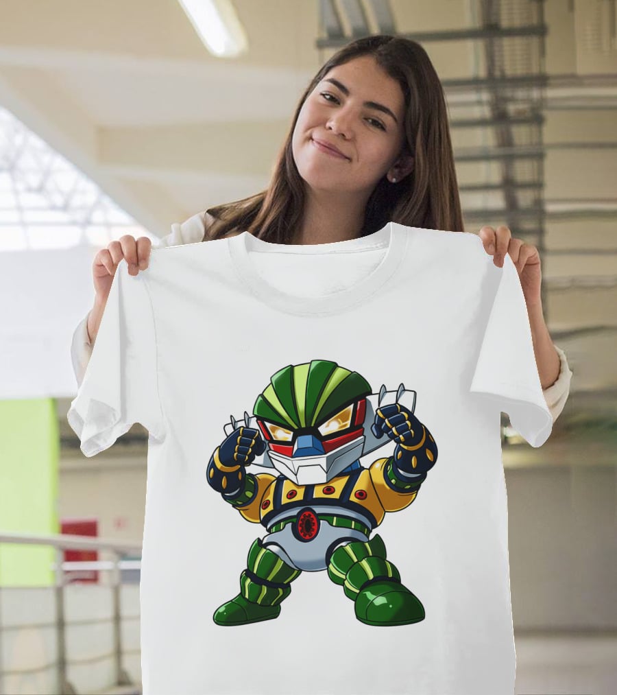 Jeeg SD Robot Anime Character Bold And Colorful Pose T-Shirt