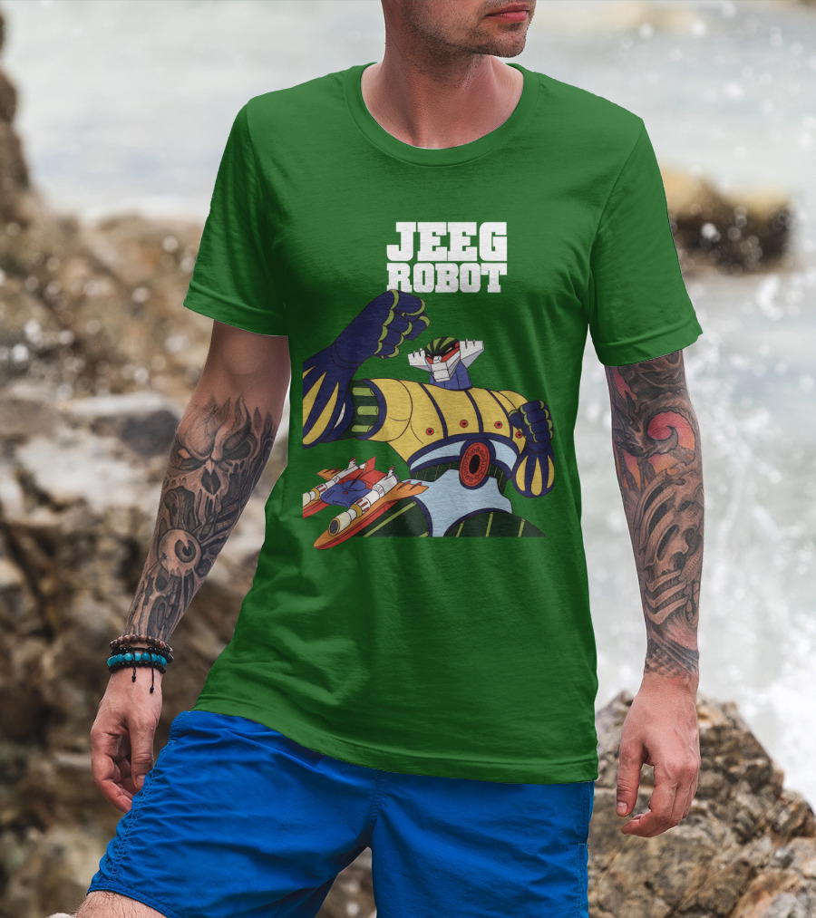 Jeeg Robot Anime Mecha Hero Dynamic Pose T-Shirt