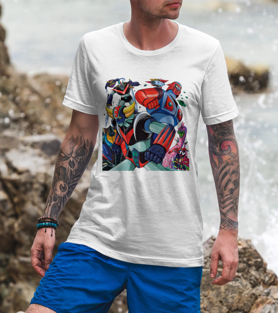 Mazinger Z Great Mazinger Boss Borot Koji Kabuto Tetsuya Tsurugi Iconic Robot Heroes Battle T-Shirt