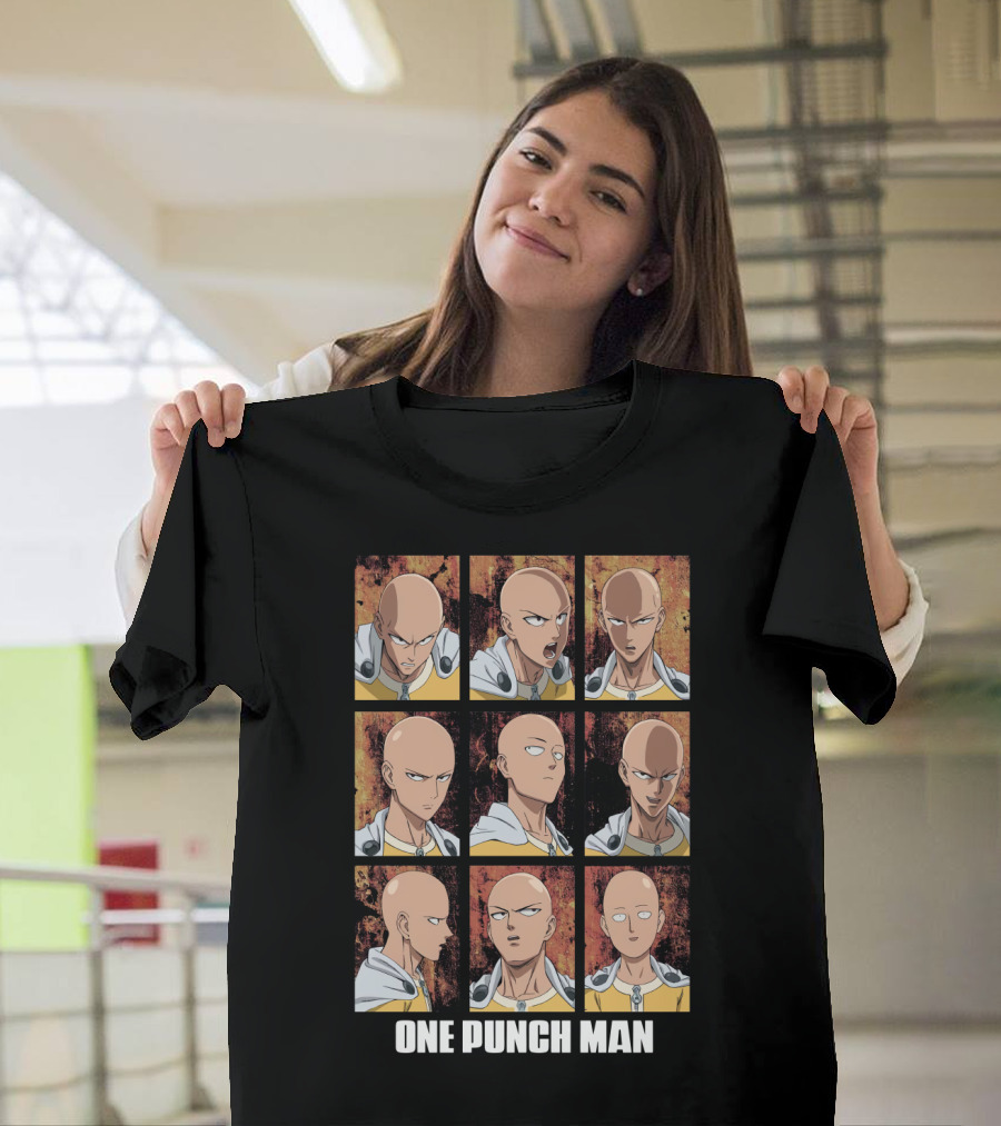 One Punch Man Saitama Nine Expressions T-Shirt
