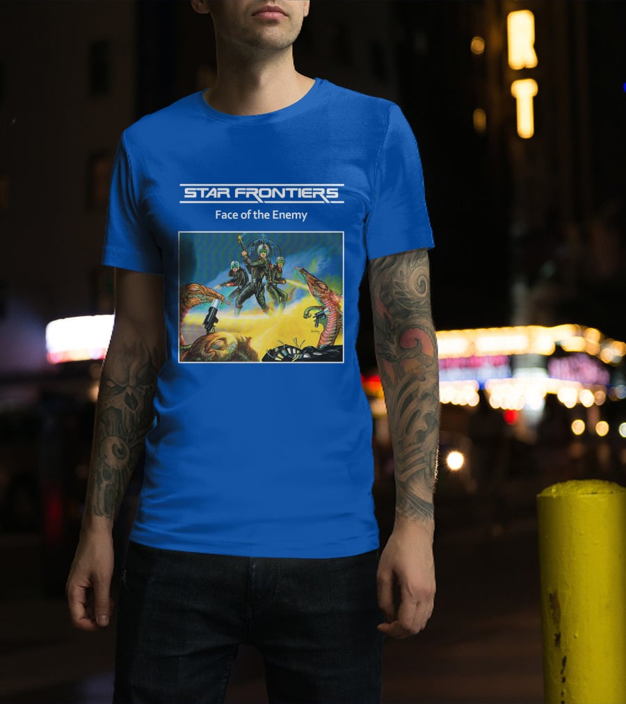 Star Frontiers Face Of The Enemy Alien Battle Scene T-Shirt
