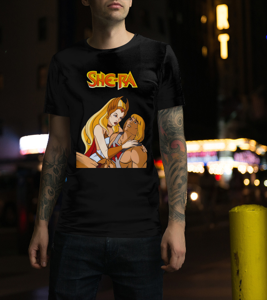 She Ra He Man Classic Cartoon Duo T-Shirt