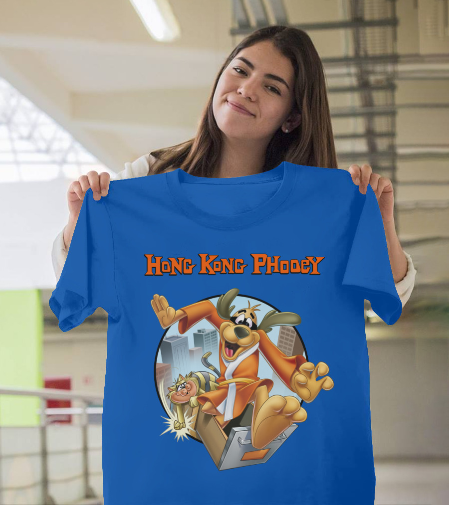 Hong Kong Phooey Animated Character In City Scene T-Shirt