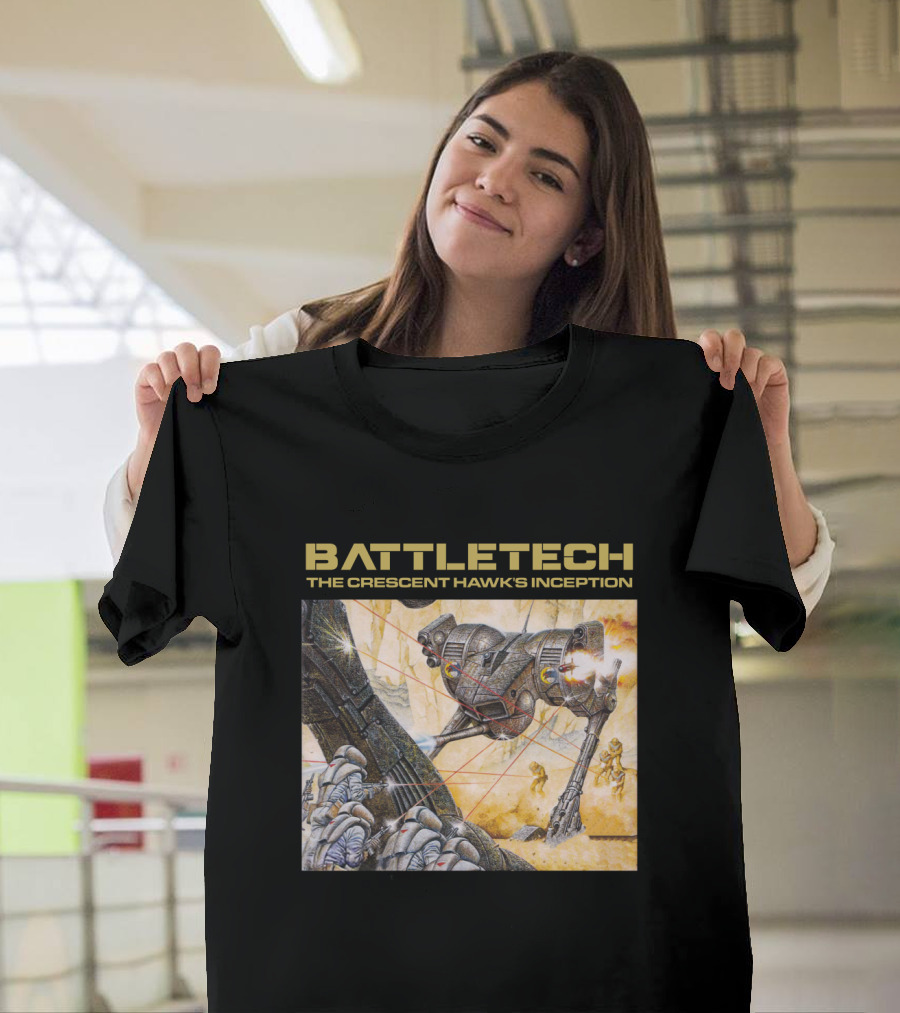 BATTLETECH The Crescent Hawk's Inception Mech Battle Scene T-Shirt