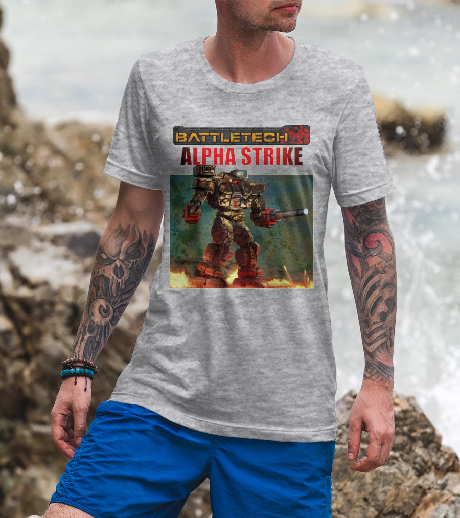 BattleTech ALPHA STRIKE Mech Warrior Battle Scene T-Shirt