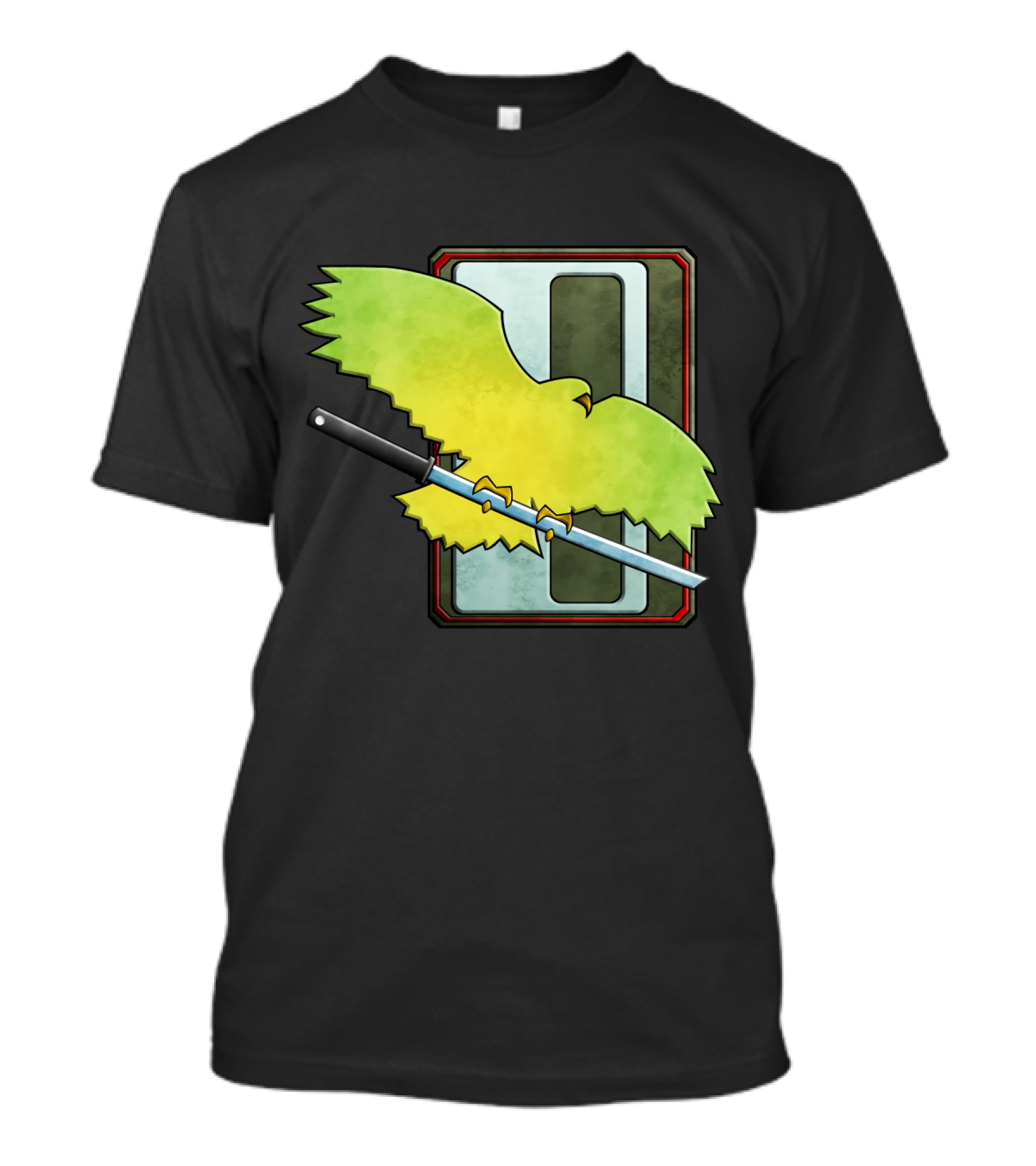 Clan Jade Falcon Battletech MechWarrior Green Falcon Sword Emblem T-Shirt