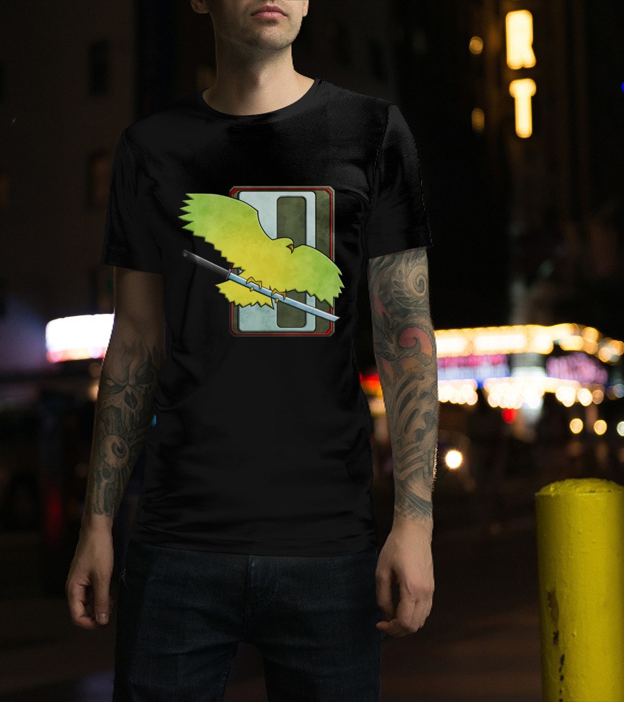 Clan Jade Falcon Battletech MechWarrior Green Falcon Sword Emblem T-Shirt