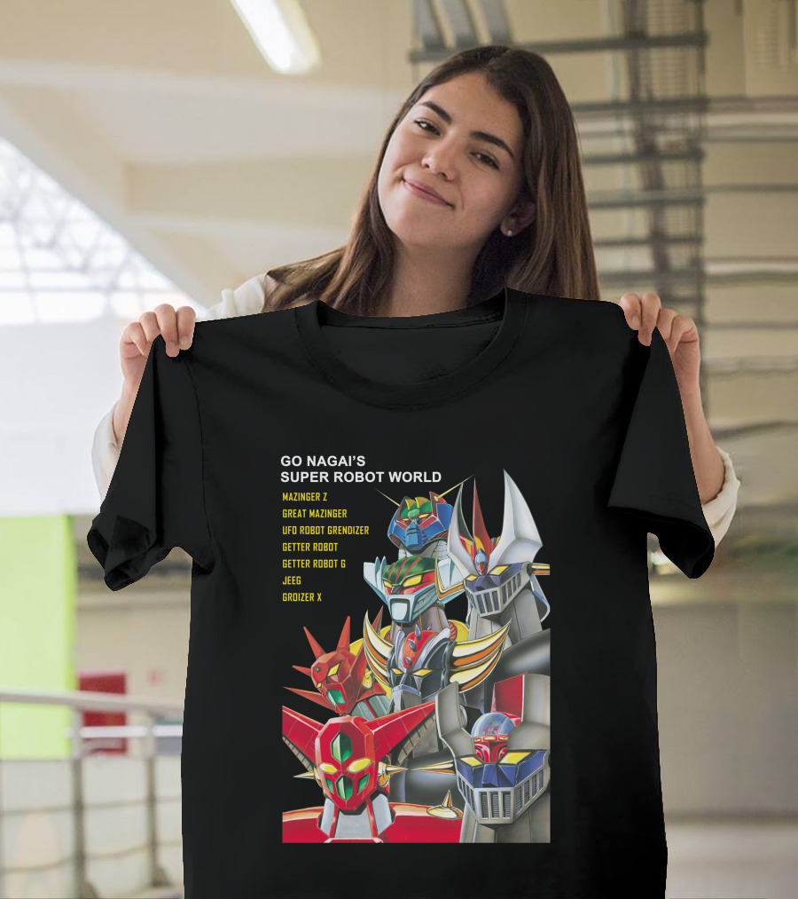Go Nagai's Super Robot World Mazinger Z Great Mazinger UFO Robot Grendizer Getter Robot Getter Robot G Jeeg Groizer X T-Shirt