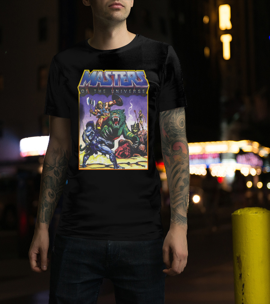 Masters Of The Universe He-Man Battle Cat Skeletor T-Shirt
