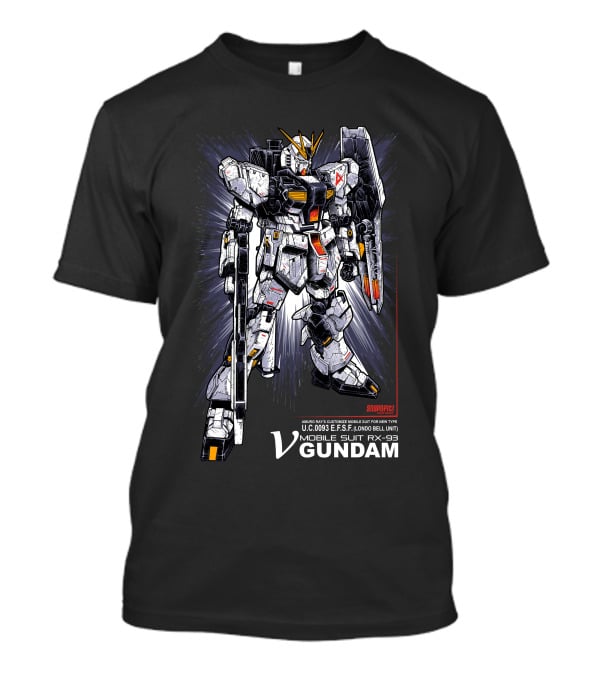 V Gundam Mobile Suit RX-93 Amuro Ray Customize U.C. 0093 E.F.S.F. Londo Bell Unit T-Shirt