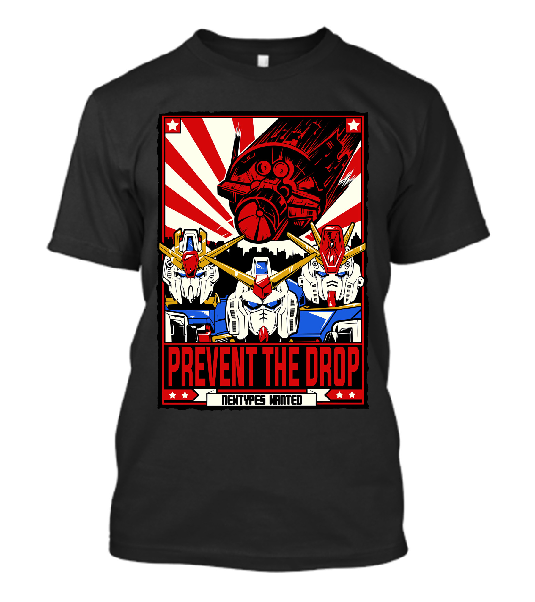 Prevent The Drop Newtypes Wanted Gundam Collaboration T-Shirt
