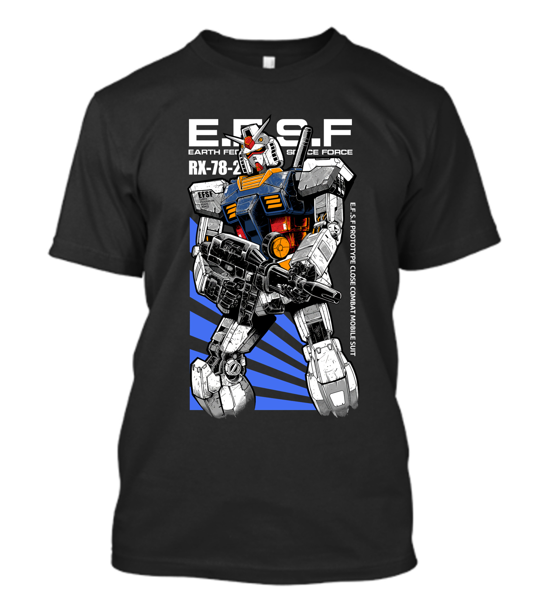 E.F.S.F Earth Federation Space Force RX-78-2 Prototype Close Combat Mobile Suit T-Shirt