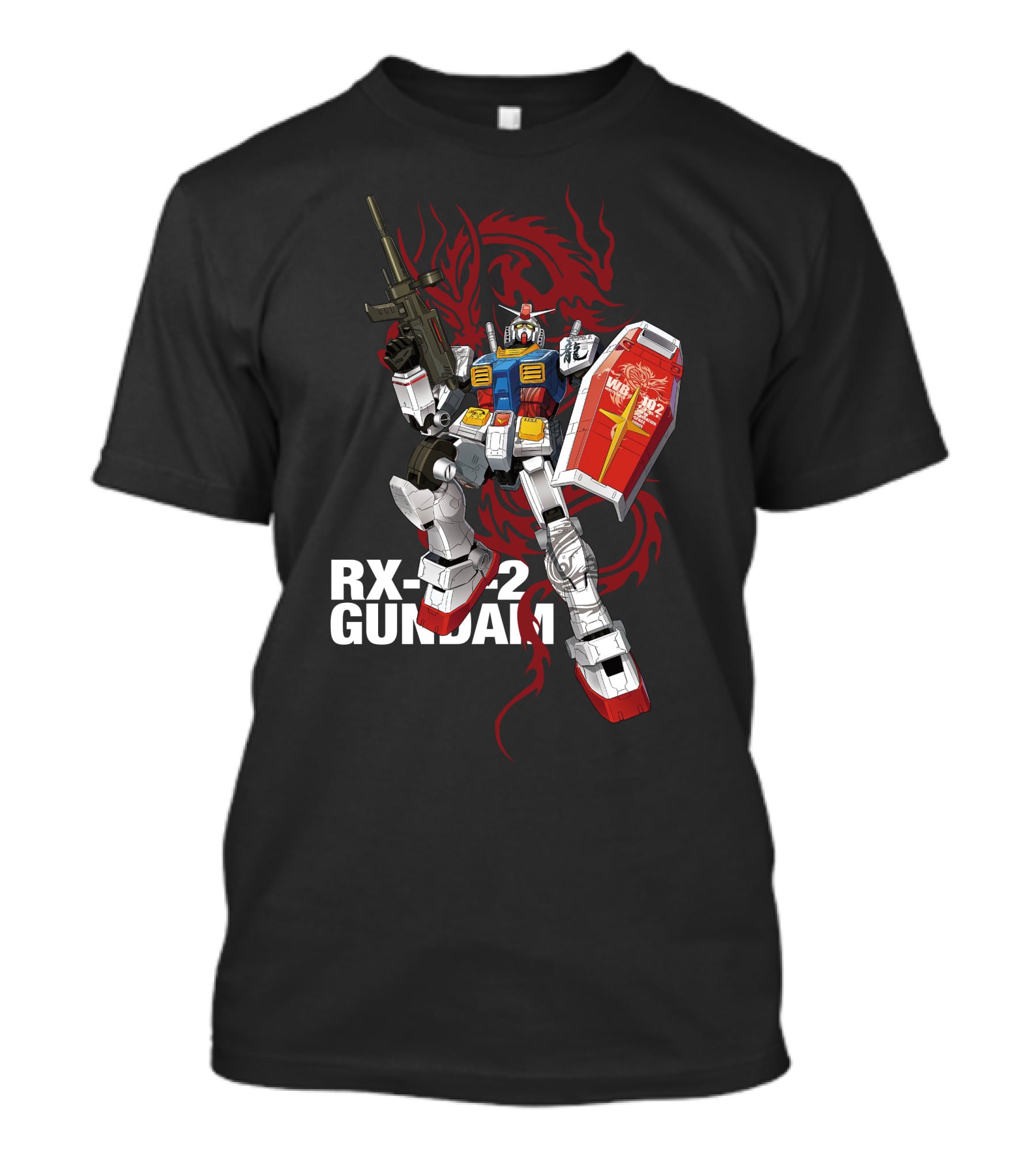 RX 78 2 Gundam Wing Shield Dragon T-Shirt