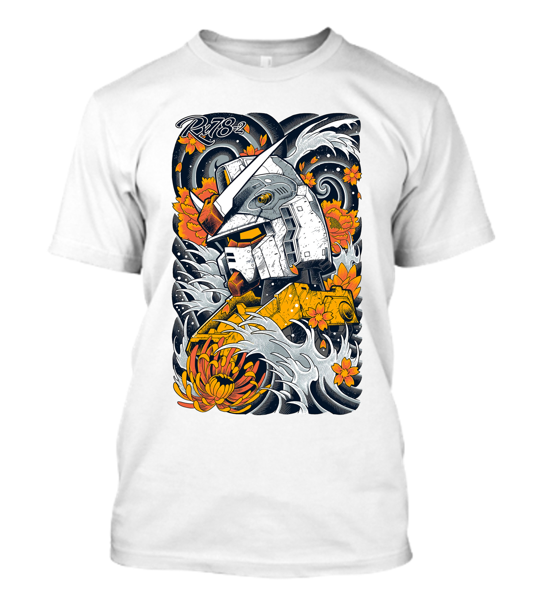 RX-78-2 Gundam Floral Waves T-Shirt