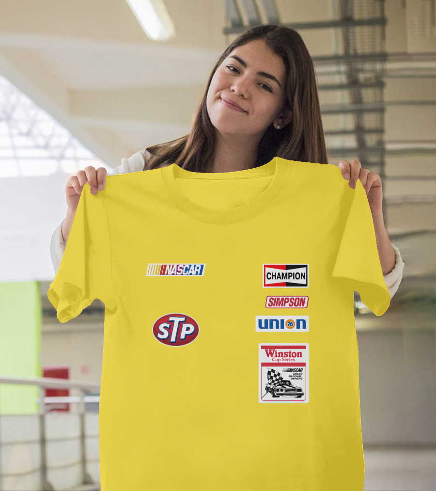 NASCAR STP Champion Simpson Union 76 Winston Cup Series Yellow Suit T-Shirt