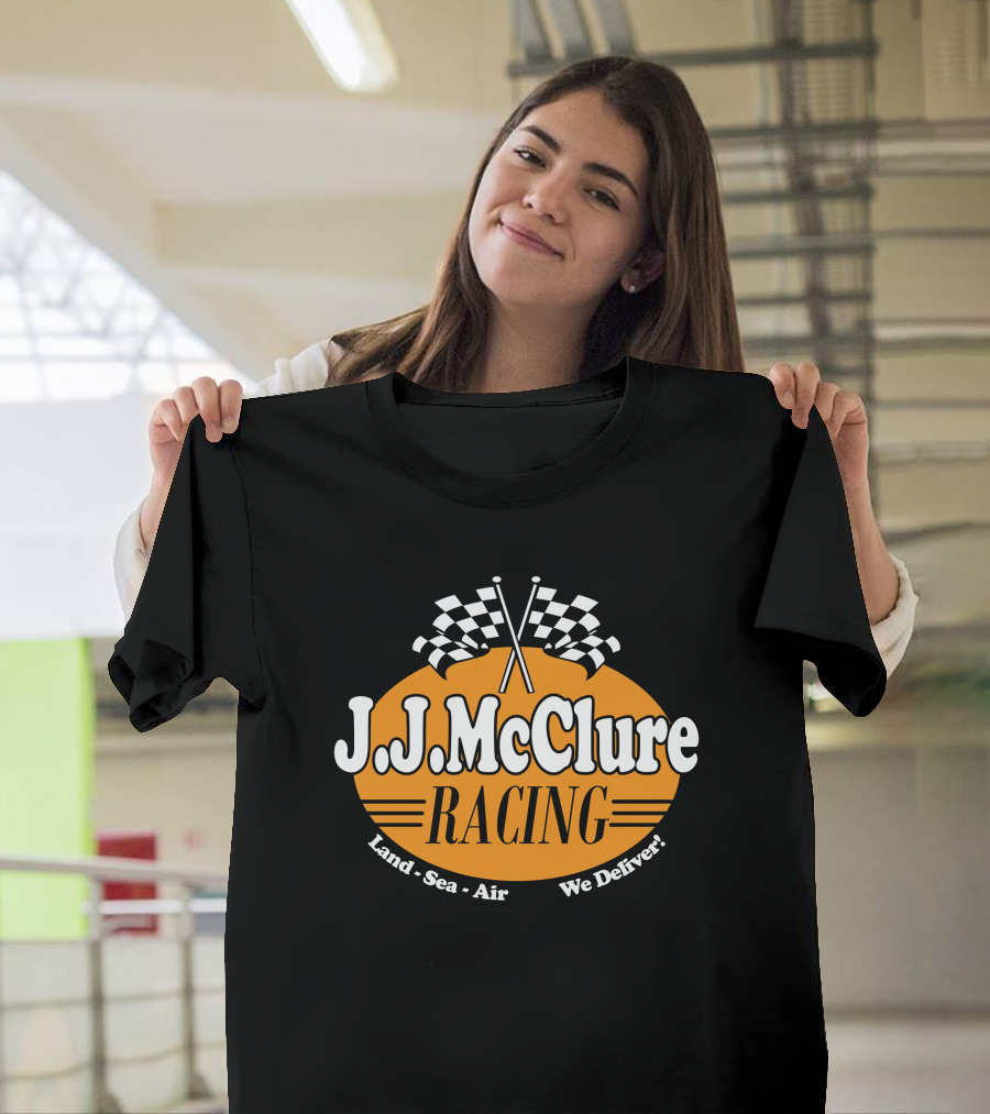 The Cannon Ball Run J.J. McClure Racing Land Sea Air We Deliver T-Shirt
