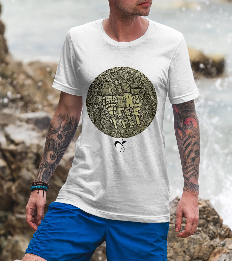 JRT Walking Friends In Floral Circle Vintage T-Shirt