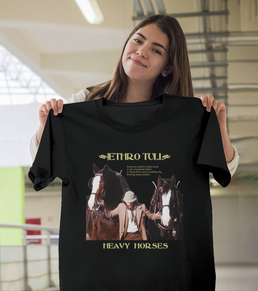 Jethro Tull Heavy Horses Lyrics Image T-Shirt