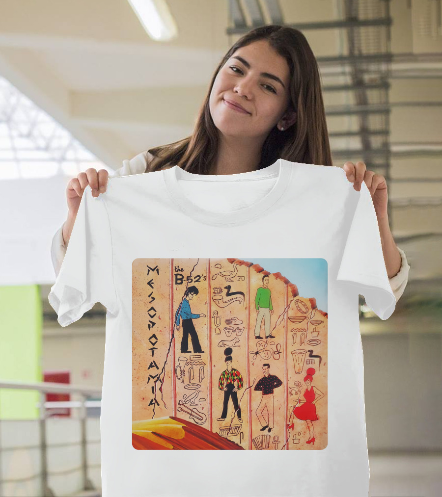The B-52's Mesopotamia Album Art With Ancient Symbols And Figures T-Shirt