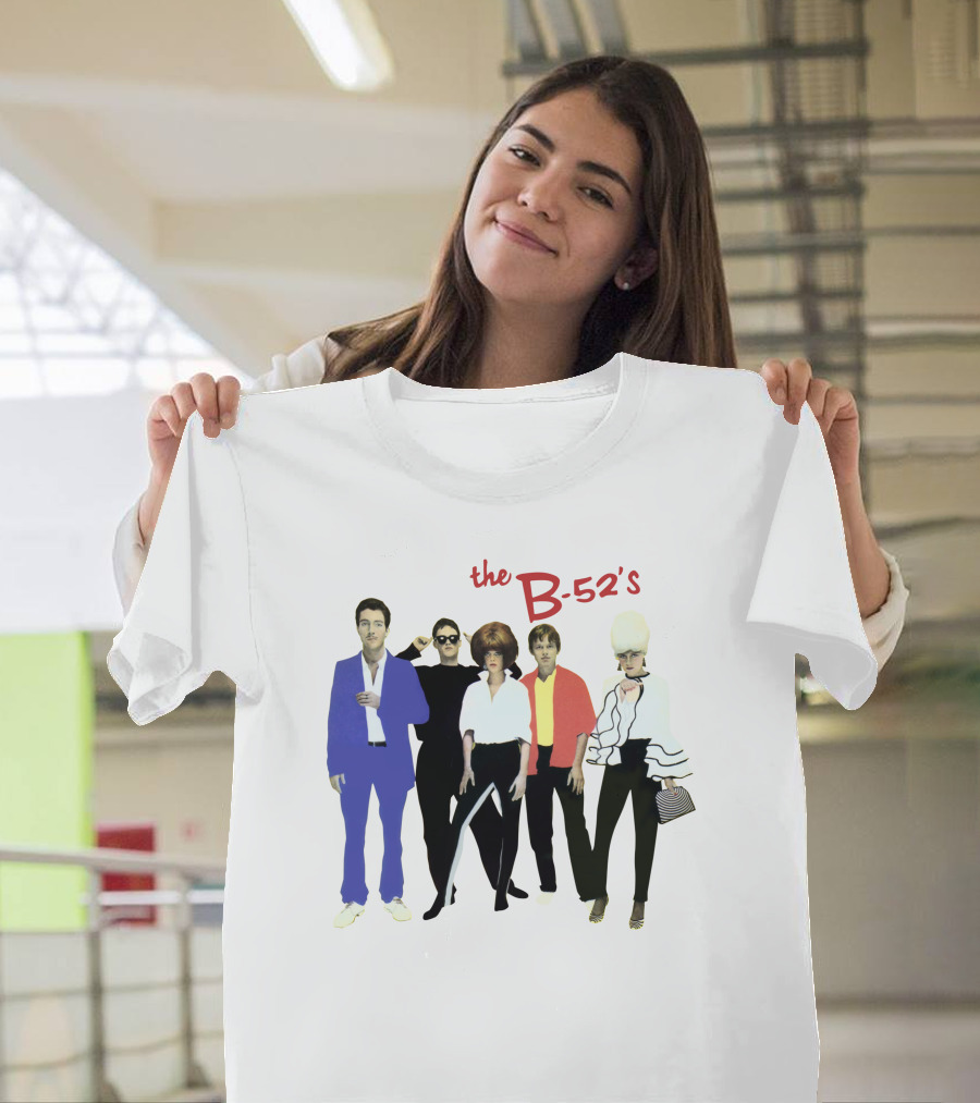The B-52's Album Cover Band Members in Iconic Attire T-Shirt