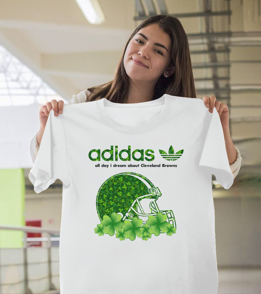 All Day I Dream About Cleveland Browns Shamrock Helmet T-Shirt