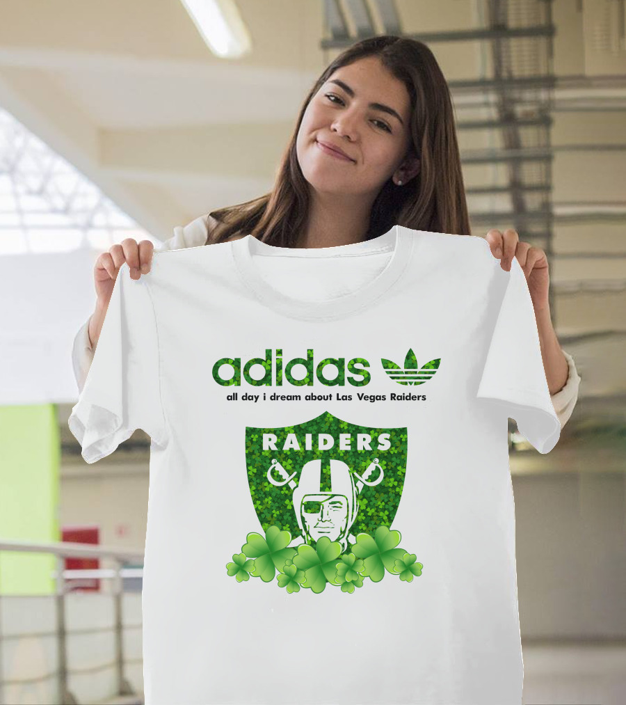 All Day I Dream About Las Vegas Raiders Shamrock Badge T-Shirt
