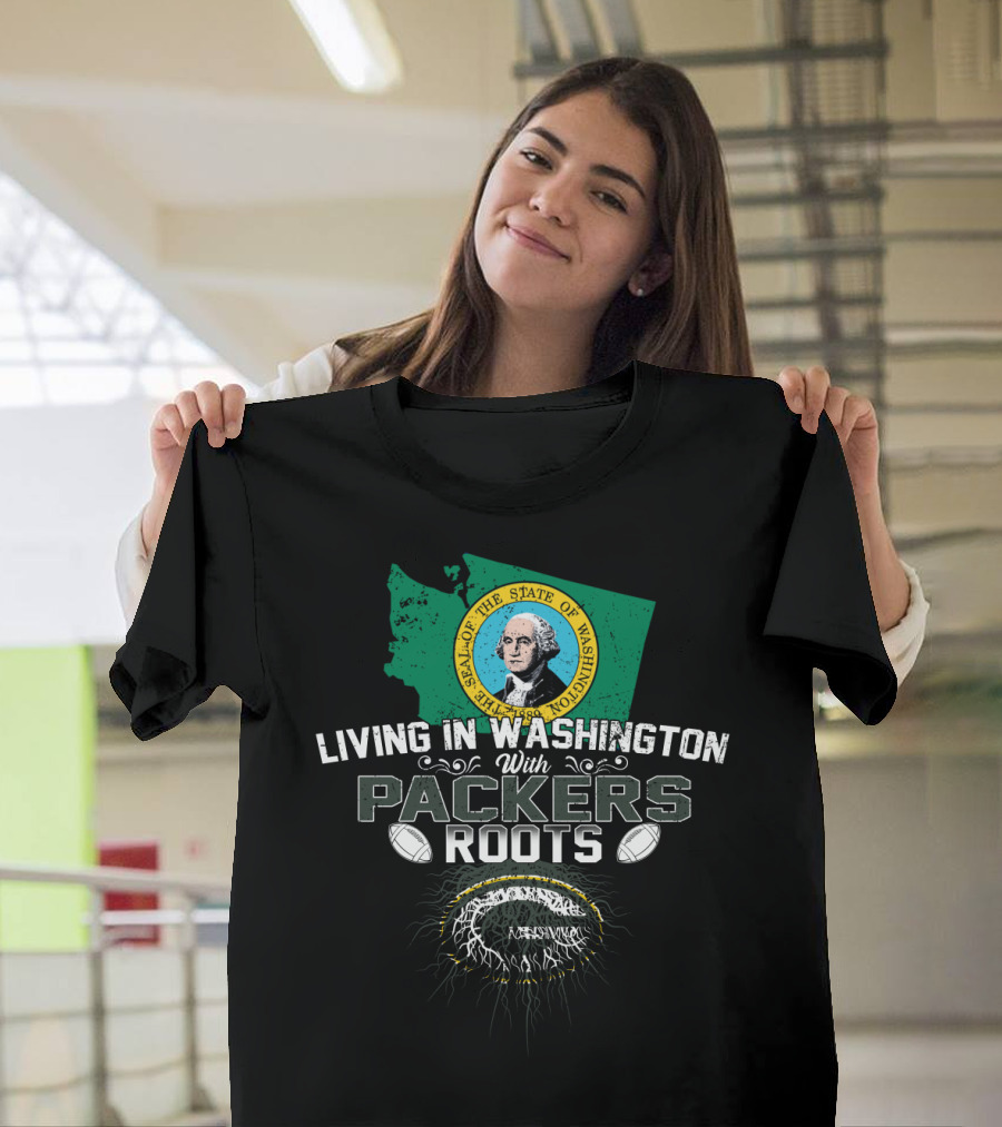 Living In Washington State With Packers Football Heritage T-Shirt