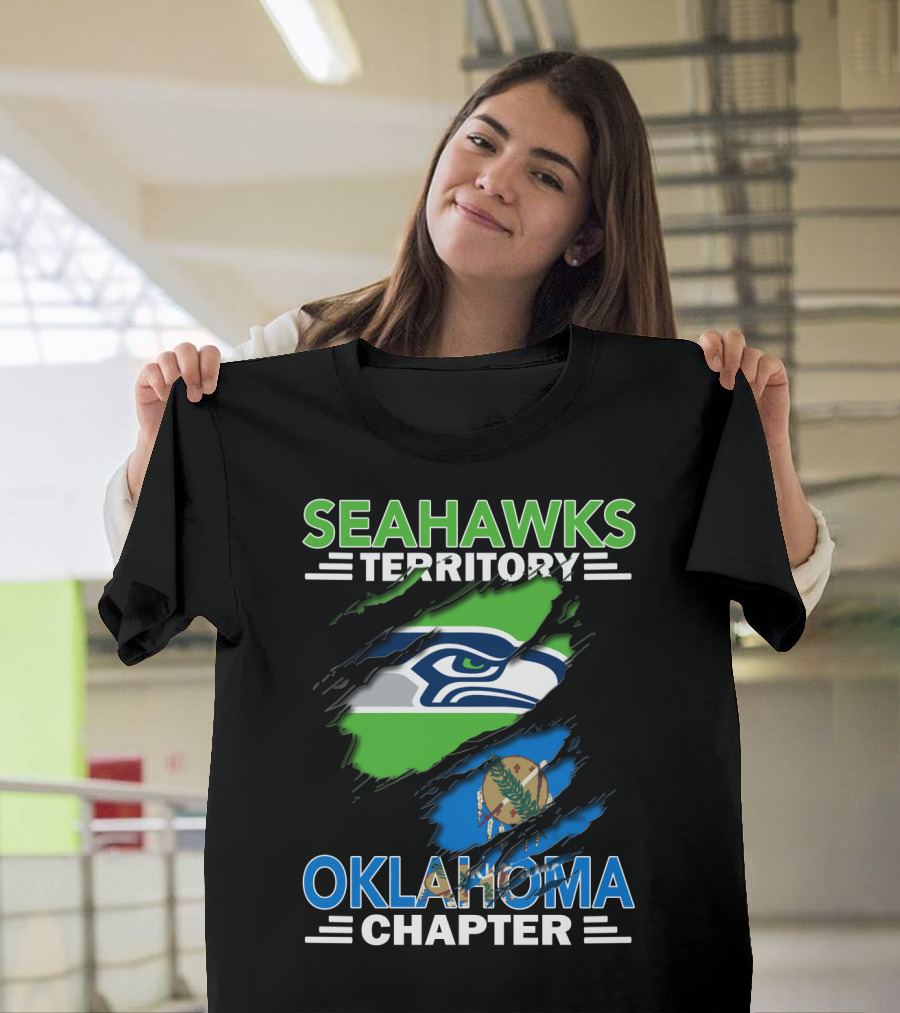 Seahawks Territory Oklahoma Chapter Flag T-Shirt