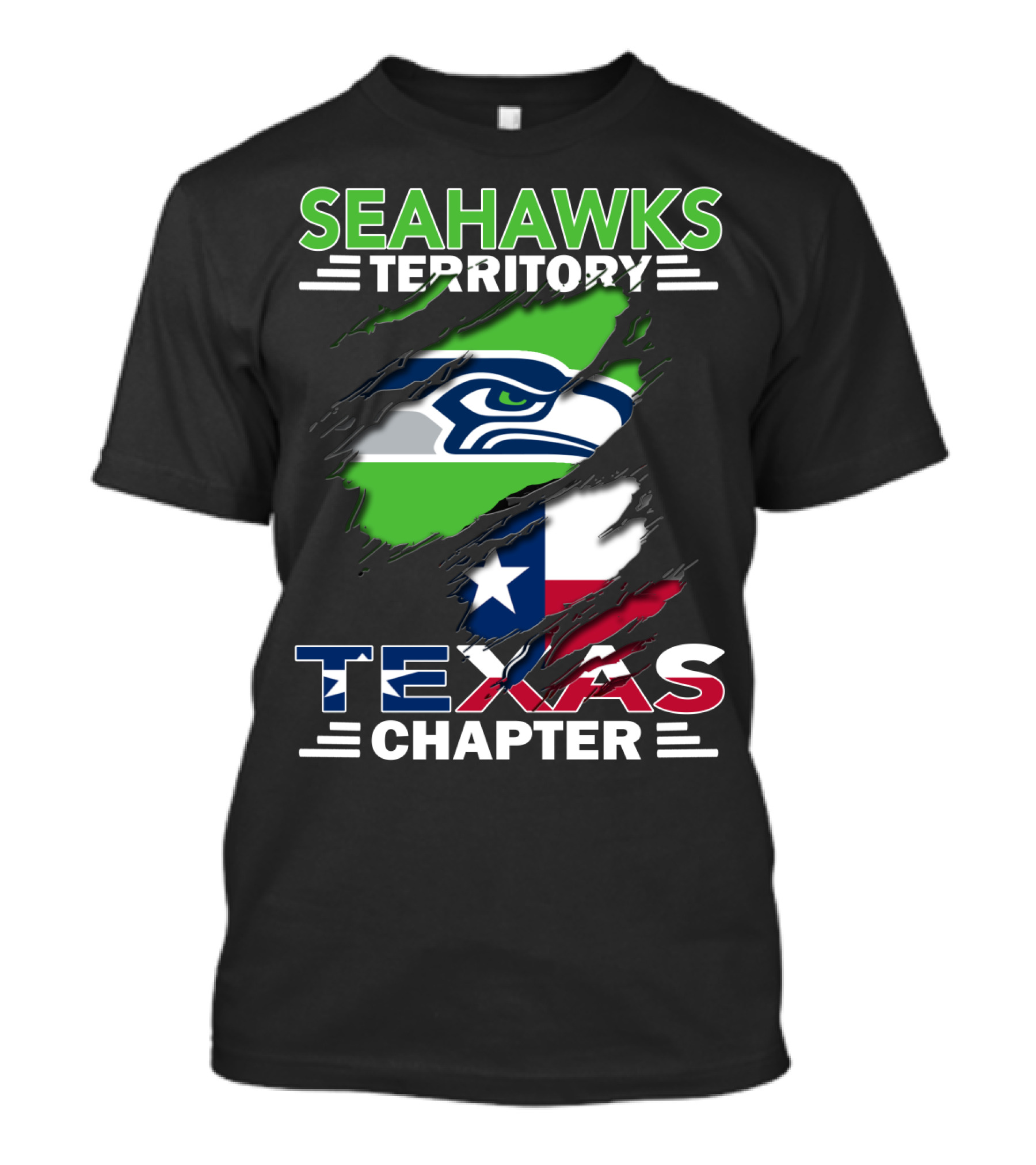 Seahawks Territory Texas Chapter Flag T-Shirt