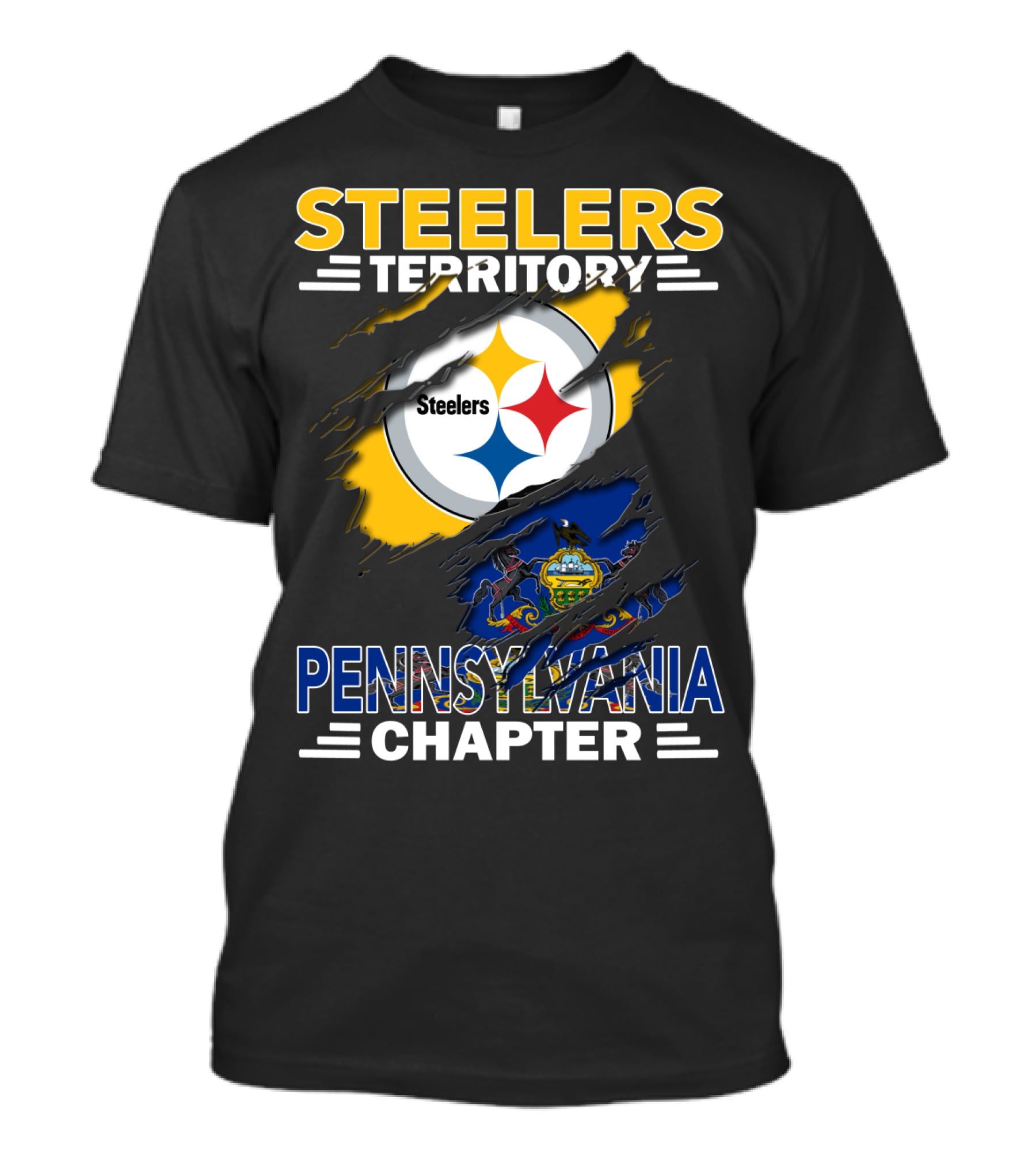 Steelers Territory Pennsylvania Chapter Flag T-Shirt