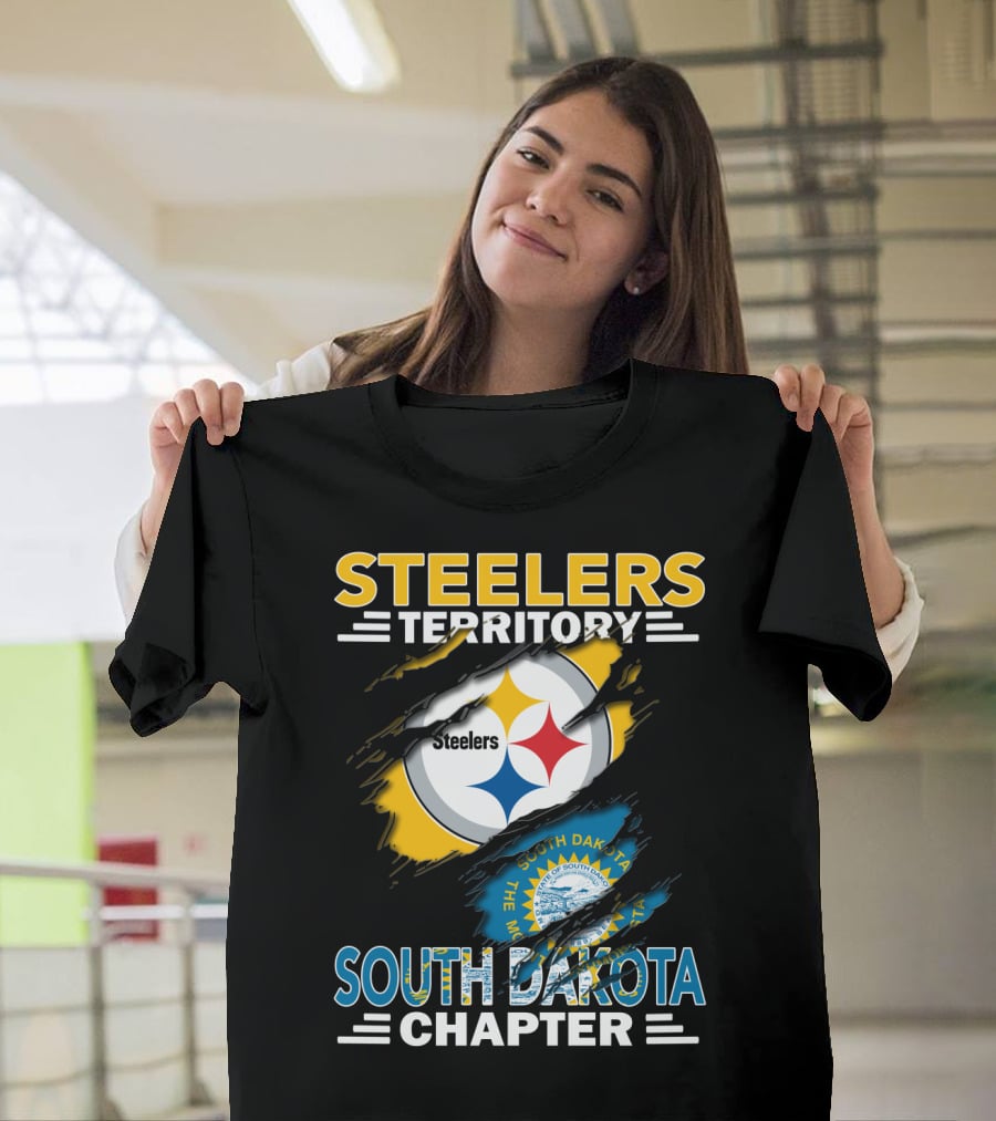 Steelers Territory South Dakota Chapter Steelers Logo And State Seal T-Shirt